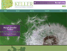 Tablet Screenshot of kellerchildandfamilytherapy.com